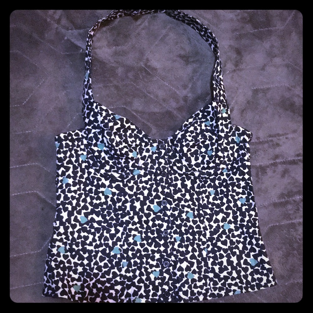 Victoria’s Secret pinup heart boned corset bra top